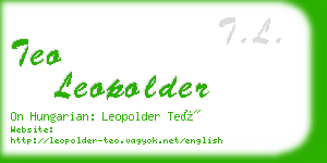 teo leopolder business card